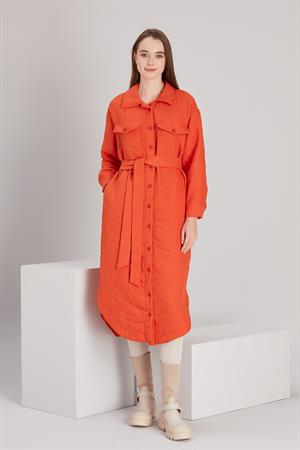 Kadın Kapitone Tunik Orange