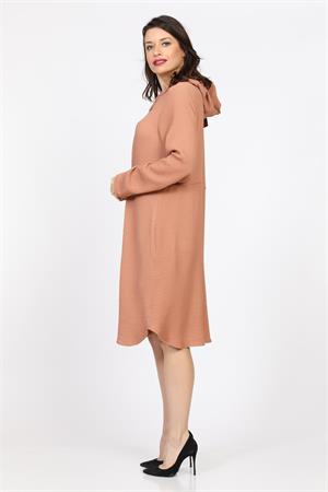 Kadın Kapüşonlu Spor Tunik Camel