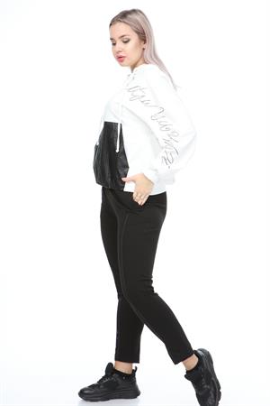 Kadın Kapüşonlu Sweat Ekru
