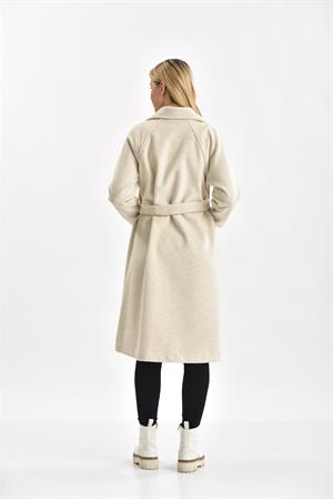 Kadın Kaşe Kaban Beige