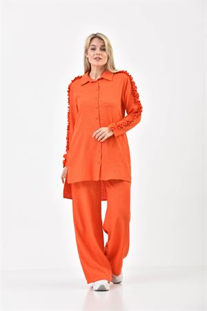 Kadın Keten İkili Takım Orange