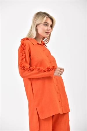 Kadın Keten İkili Takım Orange
