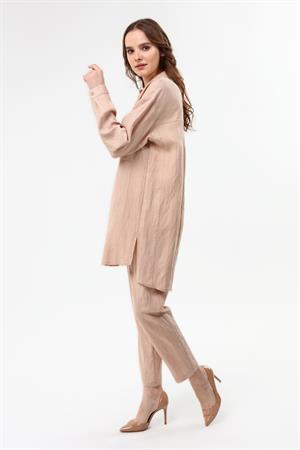 Kadın Keten Takım Beige