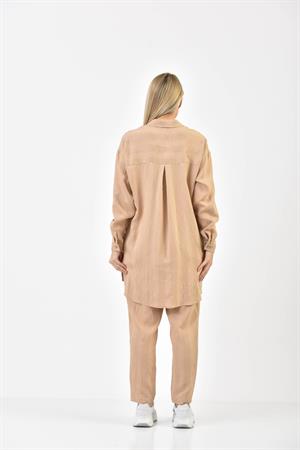 Kadın Keten Takım Beige
