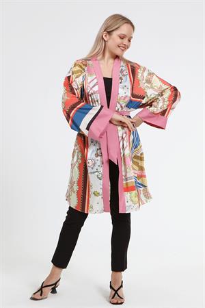 Kadın Kimono Kap Ekru