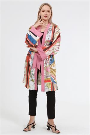 Kadın Kimono Kap Ekru