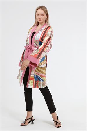Kadın Kimono Kap Ekru