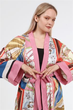 Kadın Kimono Kap Ekru