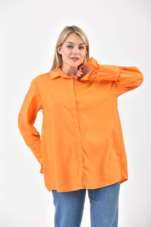 Kadın Koton Gömlek Orange