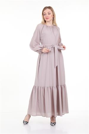 Kadın Krep Elbise Beige