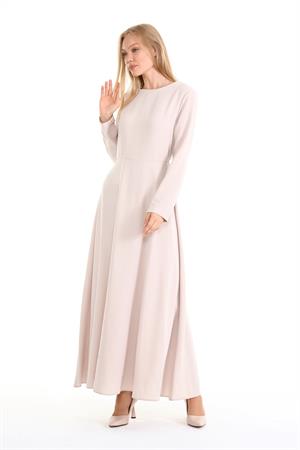 Kadın Krep Elbise Beige