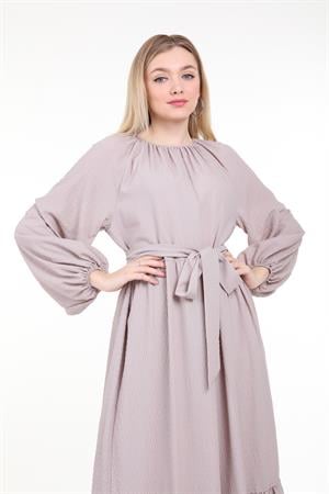 Kadın Krep Elbise Beige