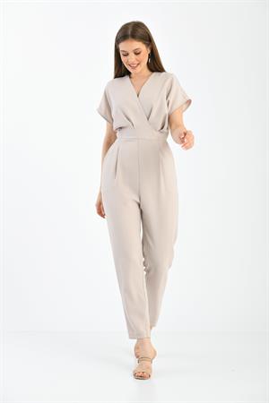 Kadın Krep Tulum Beige