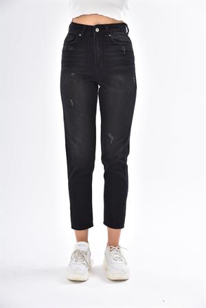 Kadın Mom Fit Jean Siyah