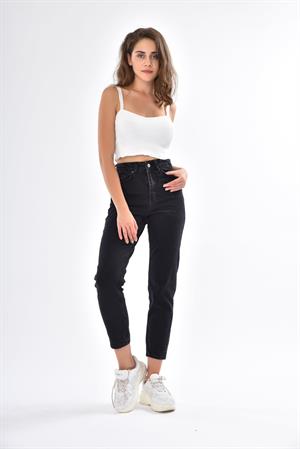 Kadın Mom Fit Jean Siyah
