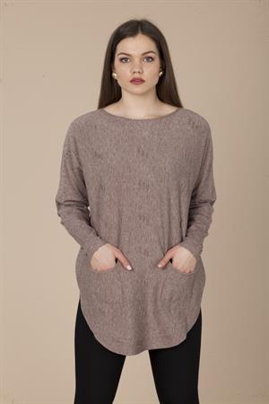 Kadın Önü Cepli Tunik Beige