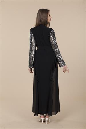 Kadın Organze Abaya Siyah