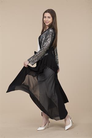 Kadın Organze Abaya Siyah