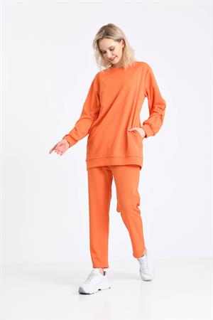 Kadın Örme Krep Takım Orange