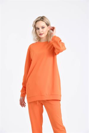 Kadın Örme Krep Takım Orange