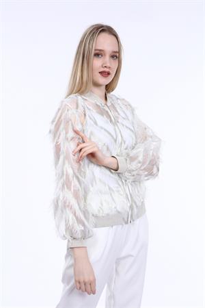 Kadın Ornagnze Kap Ekru
