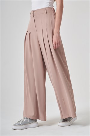 Kadın Palazo Pantolon Beige