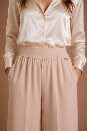 Kadın Palazo Pantolon Beige