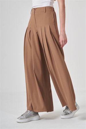 Kadın Palazo Pantolon Camel