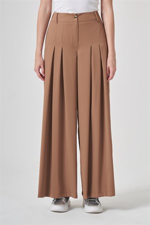 Kadın Palazo Pantolon Camel