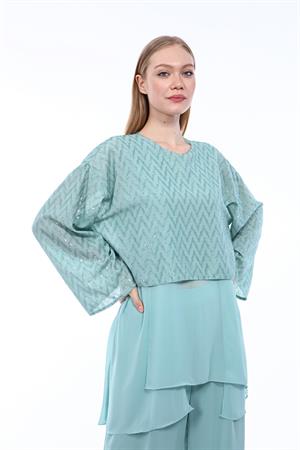 Kadın Pantolonlu İkili Takım Mint
