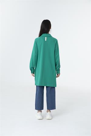 Kadın Polo Yaka Yarım Düğme Sweat Tunik Benetton
