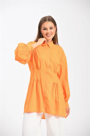 Kadın Poplin Gömlek Orange