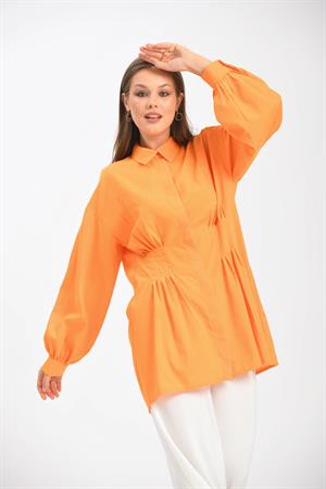 Kadın Poplin Gömlek Orange