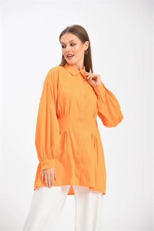 Kadın Poplin Gömlek Orange