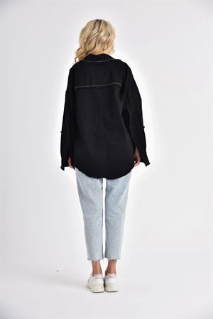 Kadın Püskül Detay Ceket Siyah