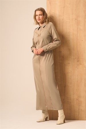 Kadın Safir Elbise Beige