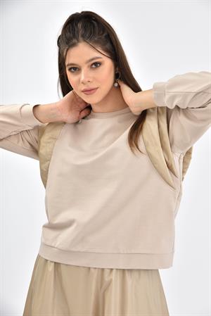 Kadın Safir Etekli İki İp Takım Beige