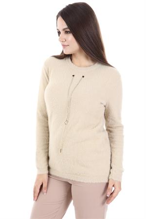 Kadın Sakal İp Triko Beige
