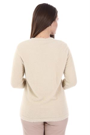 Kadın Sakal İp Triko Beige