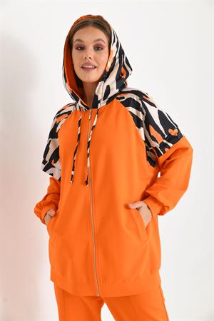 Kadın Saten Detay İki İp Takım Orange