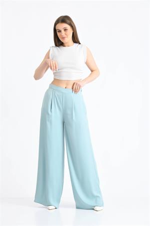 Kadın Saten Pantolon Mint