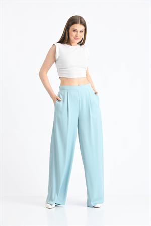 Kadın Saten Pantolon Mint