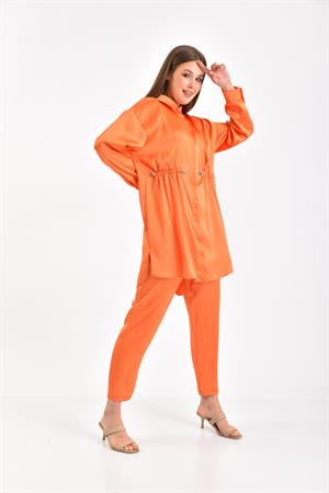 Kadın Saten Takım Orange