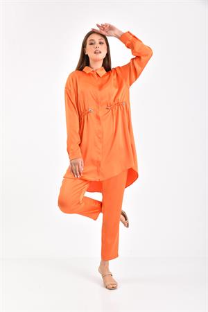 Kadın Saten Takım Orange