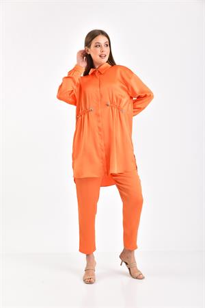 Kadın Saten Takım Orange