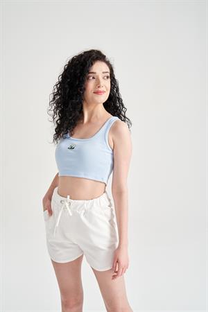Kadın Spor Şort Beyaz
