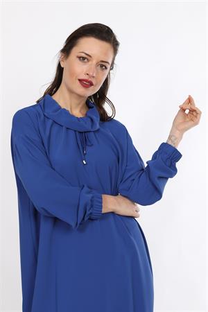 Kadın Spor Tunik Saks Mavi