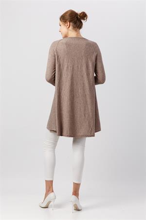 Kadın Taş İşlemeli Tunik Beige