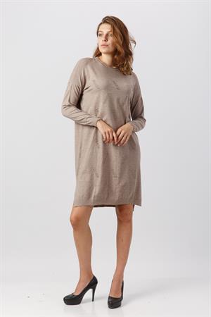Kadın Triko Tunik Beige