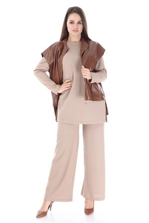 Kadın Üçlü Takım Beige